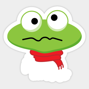 Sick frog Sticker